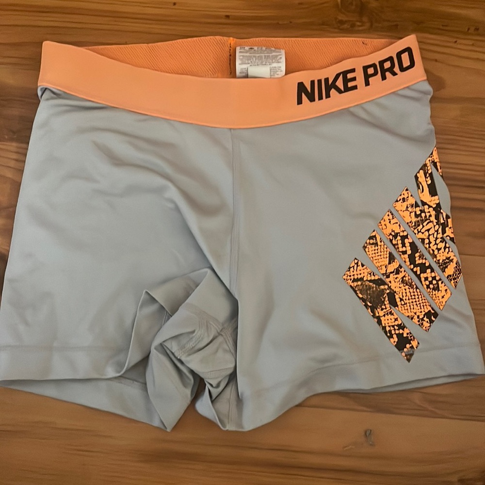 Gray & Orange Nike Dri-Fit Spanx, size Medium
